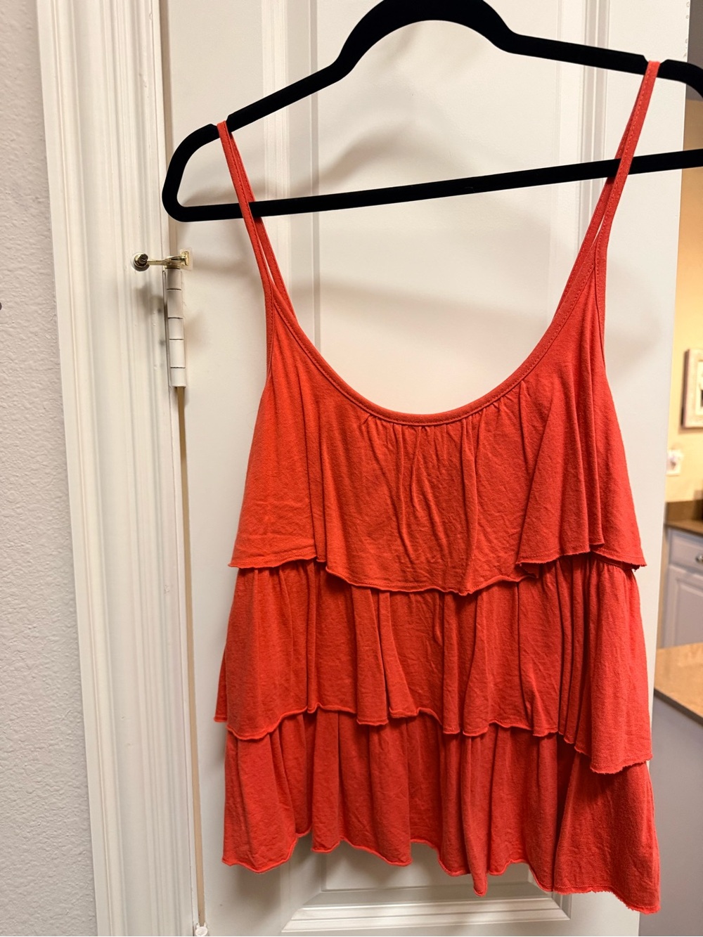 Fossil Coral Tiered Spaghetti Strap Camisole
